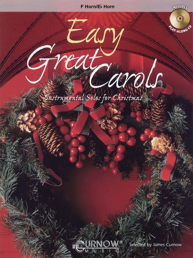 Easy Great Carols for F Horn Solo Sheet Music 10 Christmas Songs Curnow Book CD
