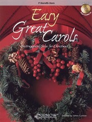 Easy Great Carols for F Horn Solo Sheet Music 10 Christmas Songs Curnow Book CD