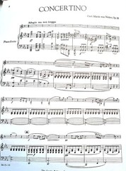 Concertino Op. 26 by C.M. Weber for Bb Clarinet with Piano Accompaniment