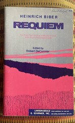 Requiem Heinrich Biber Sheet Music Baroque composer Five Part Chorus w Piano