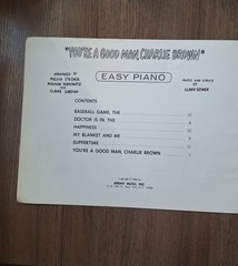 1968 Vintage You’re a Good Man Charlie Brown Easy Piano Songbook Peanuts snoopy