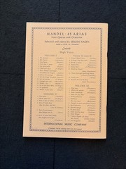 Purcell 40 Songs Vol 2 High Voice & Piano Sheet Music Sergius Kagen IMC