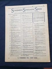 Pedal Studies for Piano Schirmer&rsquo;s Scholastic Series 1917