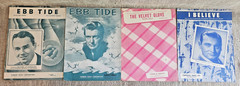 Lot of 33 1950s Sheet Music Slightly Boogie Say Si Si The Great Pretender & more