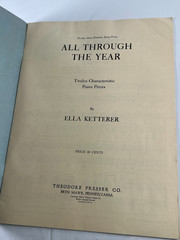 All Through The Year 12 Piano Pieces by Ella Ketterer Music Songbook Sheet Music