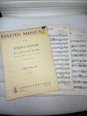 Joseph Haydn Sheet Music Piano Trio No. 20 in D Major Violin Violincello Diletto