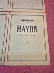 Vintage Haydn 30 Celebrated Quartets Band I Complete 4 Parts Edition Peters Set