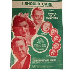 I Should Care Sheet Music Lyrics Chords 1944 Sammy Cahn Thrill Of A Romance Vtg