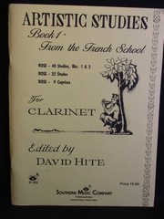 Clarinet Artistic Studies Book 1 1986 David Hite, B 362 Southern Music Company