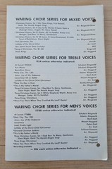 Waring Choir Series Patriot Him 1775 for Mixed Voices Vintage Sheet Music