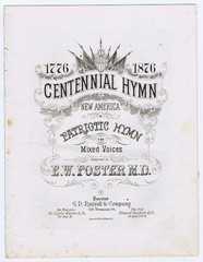 My Country &lsquo;Tis of Thee (America) – 1876 Centennial – RARE – Hymn, Mixed Voices
