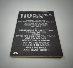 Vintage 1976 110 Platinum Pops Song Book ~ Guitar Piano Vocals Organ Chords PB