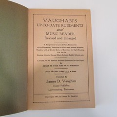 Vaughan&rsquo;s Up-To-Date Rudiments And Music Reader – Vintage Book
