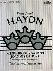 Haydn Missa Brevis Sanctt Joannis De Deo VTG Vocal Choral Music Book Religious
