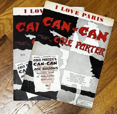 I LOVE PARIS CAN-CAN 1953 Broadway, Cole Porter, Sheet Music (Qty: 2)