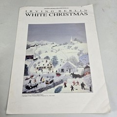 White Christmas Sheet Music Lyrics Irving Berlin Beginner Holiday Inn Vintage
