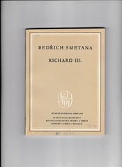 Bedrich Smetana, Richard III, Minature Score, KLHU KP 115.