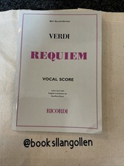 Verdi Requiem Vocal Score For 4 Solo Voices & Chorus – Latin With English (1a)