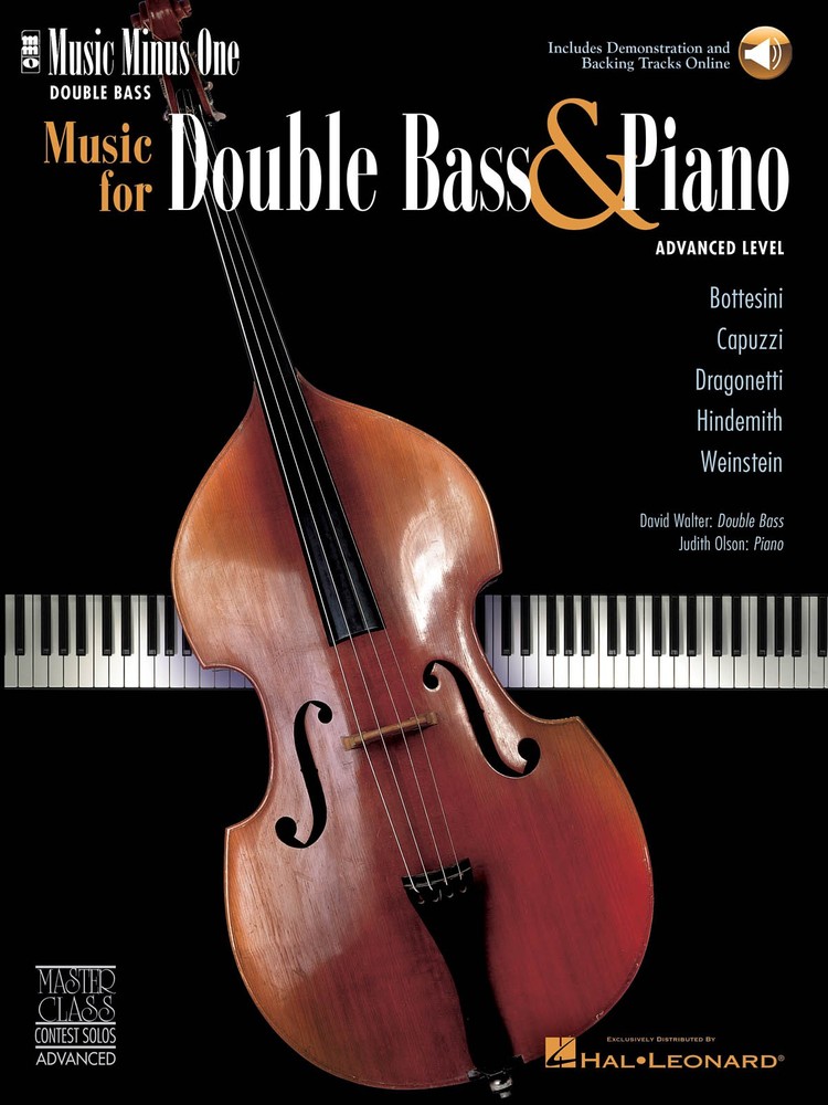 Music for Double Bass & Piano Advanced Solos Sheet Music Minus One Book & Audio