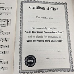 John Thompson Modern Course Second Grade Piano Book 1937 Sheet Music Tutor Vtg
