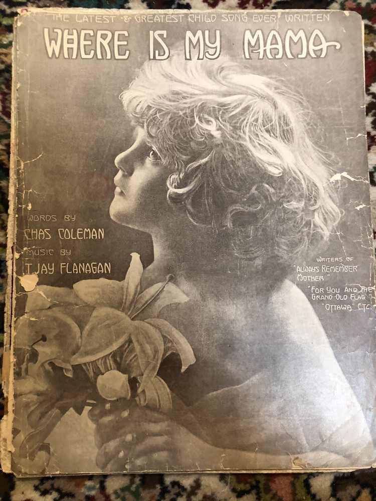 5-pack 11×14 sheet music pre-1920 Kids/Childhood Days