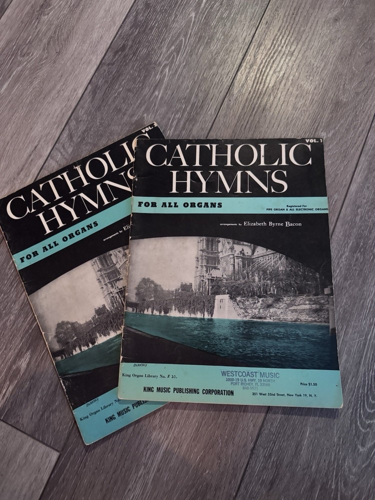 Vintage Catholic Hymns for All Organs Vol 1 & 2 Elizabeth Byrne Bacon 1962-63