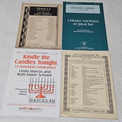 Chorale Sheet Music Lot of 44 Many Religious Some Show Tunes and more