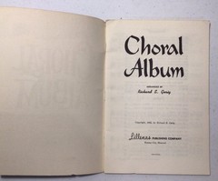 Richard E. Gerig&rsquo;s Choral Album 1955 Lillenas Publishing Company