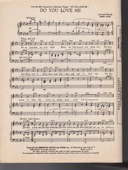 Do You Love Me Sheet Music 1946 Maureen O&rsquo;Hara, Dick Haymes & Harry James