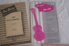 LOT of SIX 1940s-50s Ukulele Sheet Music Books Ike Cliff Edwards, Chas Hansen