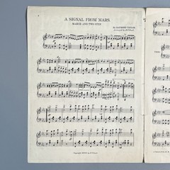Vtg 1901 A Signal From Mars March ET Paull Raymond Taylor Space Sheet Music Lot