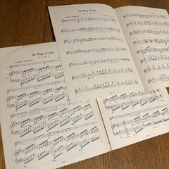 Old Book Zen-On Mendelssohn Violin Piece WINGS of SONG Used, Vintage