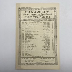 Chappells Vocal Library For Female Voices Sheet Music I Heard A Forest Praying
