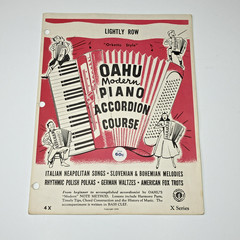 Vintage Oahu Accordion Sheet Music Lot Course Pages 1950s Marked
