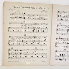 Vintage 1939 Tales from the Vienna Woods Sheet Music Joseph Gallicchio Cover