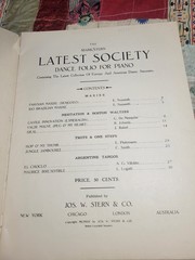 1914 CASTLE SOCIETY DANCE FOLIO For Piano Vintage Music Book 32 pages