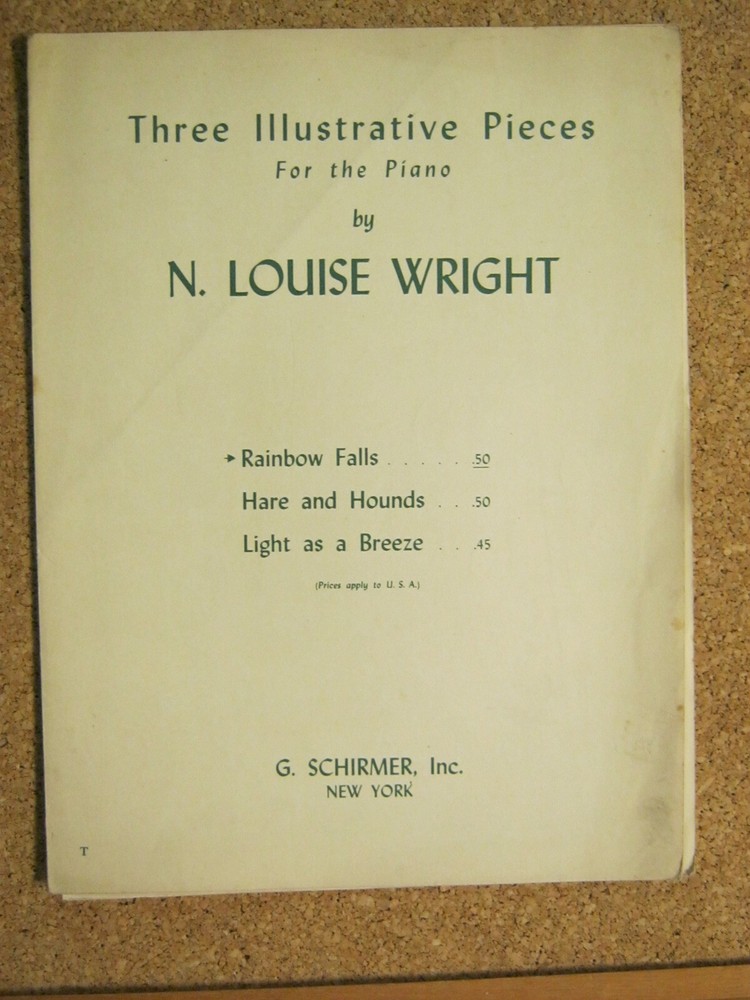 Rainbow Falls N Louise Wright 1943 Sheet Music RARE?