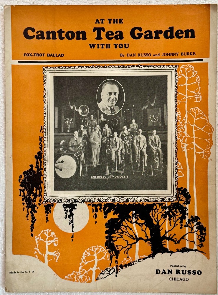 Rare 1931 At the Canton Tea Garden With You Dan Russo Fox Trot Sheet Music
