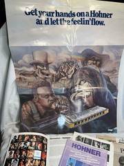 Harmonica Musician Steve Morrell Lot Featured on Hohner Poster