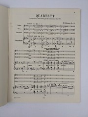 Edition Peters Schumann Piano Quartet in Eb Major Opus 47 Complete w/ all parts