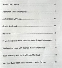 Organ Praise And Worship Music Book Ron Sprunger 9 Songs