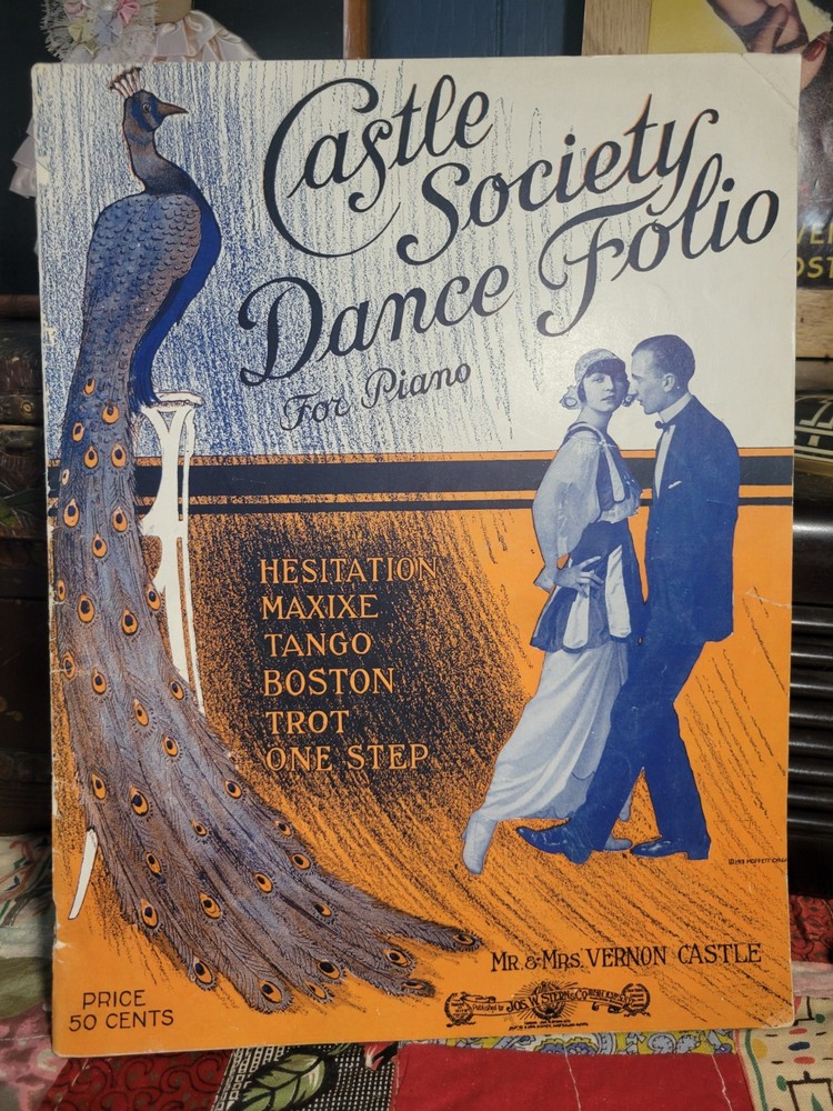 1914 CASTLE SOCIETY DANCE FOLIO For Piano Vintage Music Book 32 pages