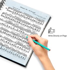Sheet Music Folder (Pack, Black) – 40 Sleeves Display 80 Pages Spiral Binder 3