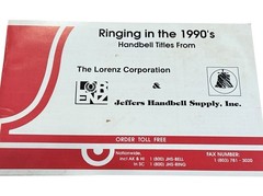 Lorenz Handbell Organ Encores Sheet Music Lot 1989-1990s Christian