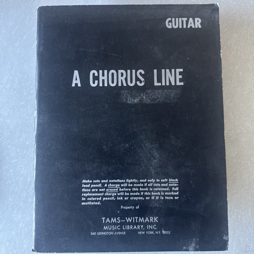 a chorus line guitar tams witmark