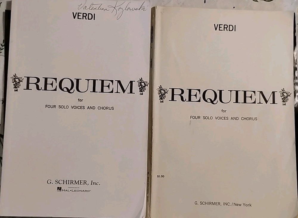 Valentina Kozlowski, Verdi Requiem / For 4 Solo Voices & Chorus, Vocal Score X 2