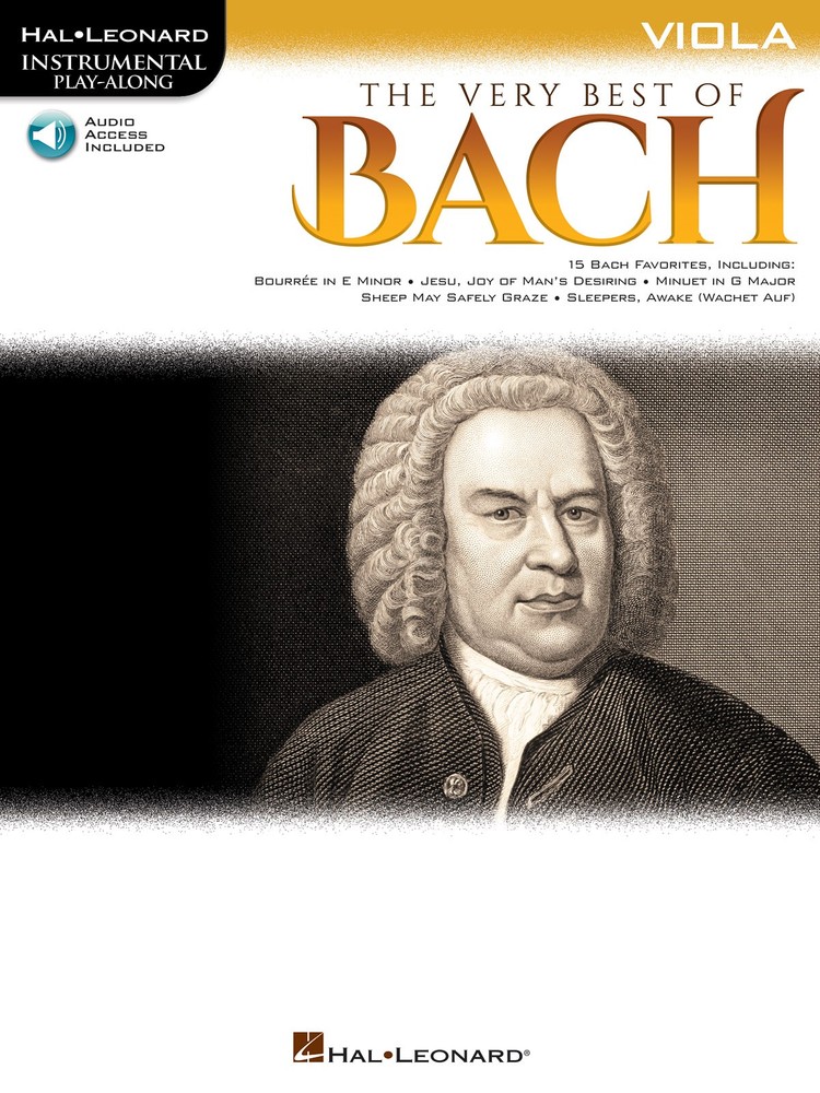 The Very Best of Bach for Viola Solo Sheet Music Play-Along Book Online Audio