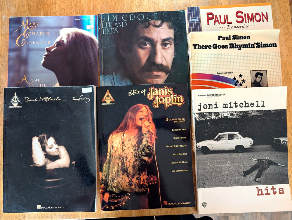 Folk Rock Songbook Lot J Joplin, J Mitchell, S Mclaughlan, Carpenter,Croce,Simon