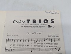 Vtg Sheet Music Lot Gospel Duets Low Voice Solos Let&rsquo;s Sing Duets Treble Trios