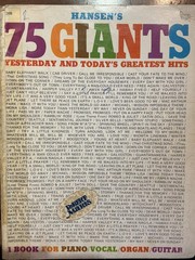 Hansen&rsquo;s 75 Giants Yesterday Today Greatest Hits Piano Vocal Organ Guitar